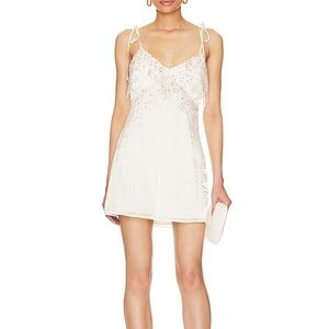 REVOLVE Chiesa Mini Dress in Ivory